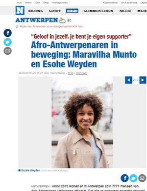 Afro-Antwerpenaren in beweging: Maravilha Munto en Esohe Weyden