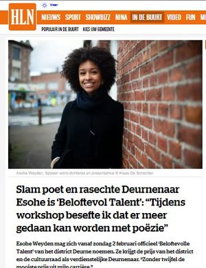 Slam poet en rasechte Deurnenaar is 'Beloftevol Talent'